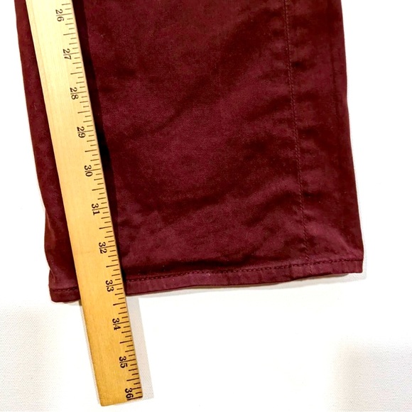 Adriano Goldschmied Pants Mens 38x32 Burgundy The Graduate Tailored Leg Stretch - Picture 8 of 8